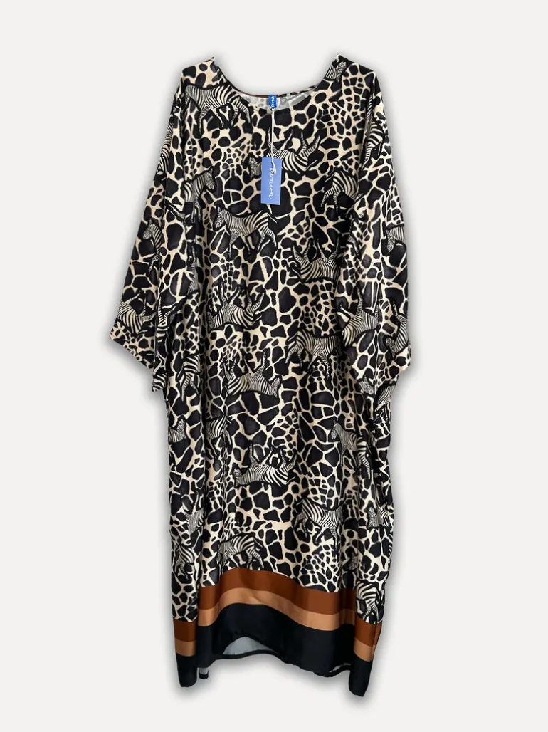 Zebra With Friends Dress, Black