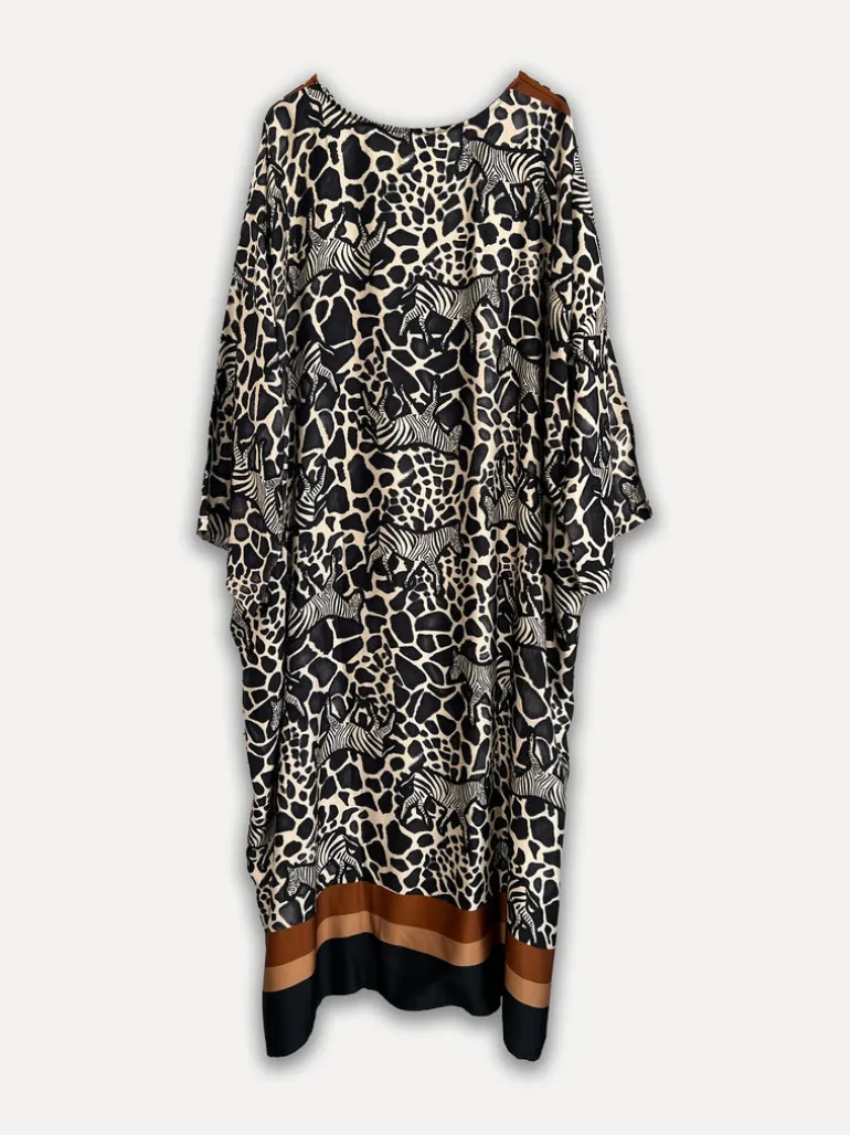 Zebra With Friends Dress, Black